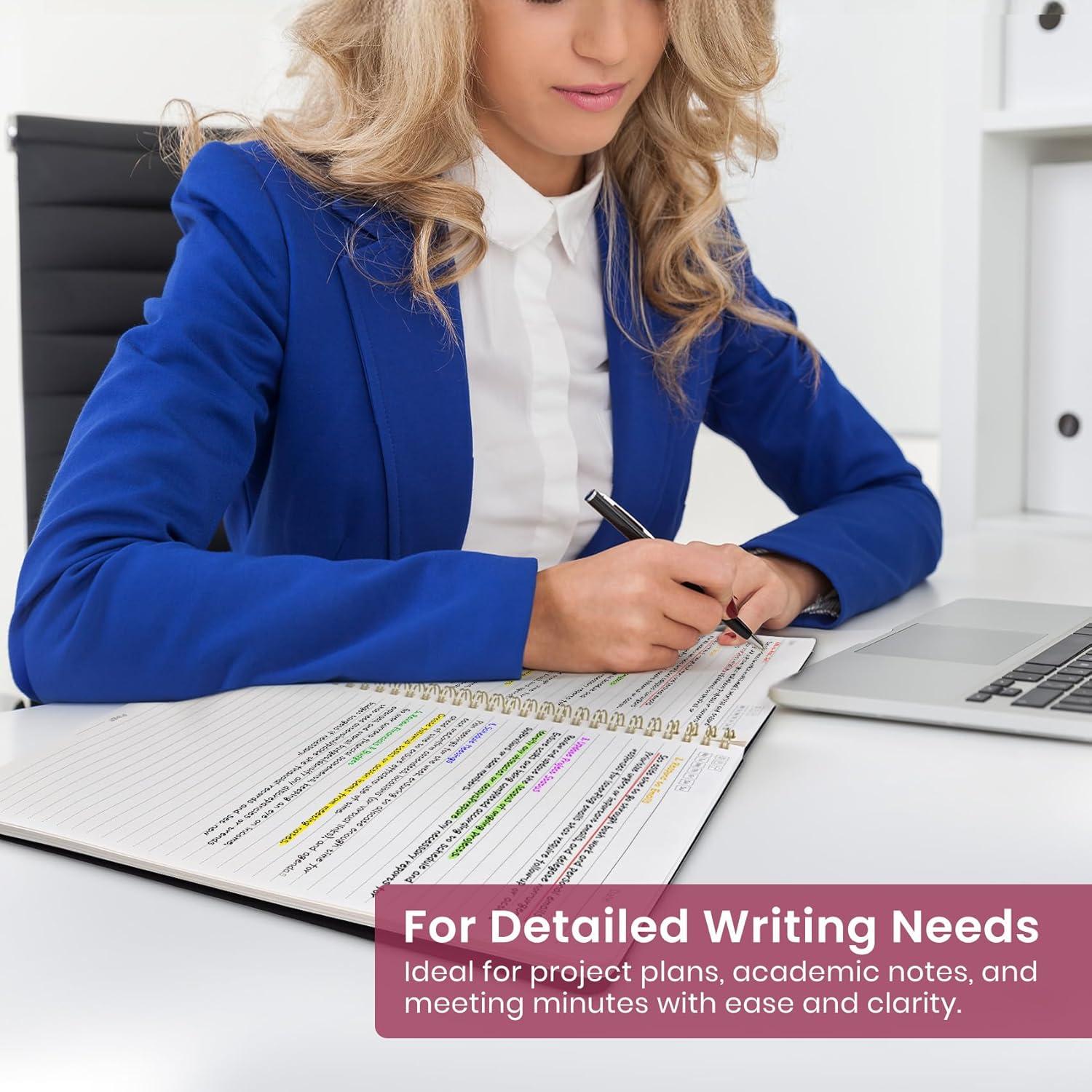 image:imageTaja Large Spiral Lined Journal for Women 85 x 11 Notebooks for Work Collge Ruled A4 Aesthetic Cute Journaling Notebooks for Writing Plastic Cover CelestialLTropical Palms