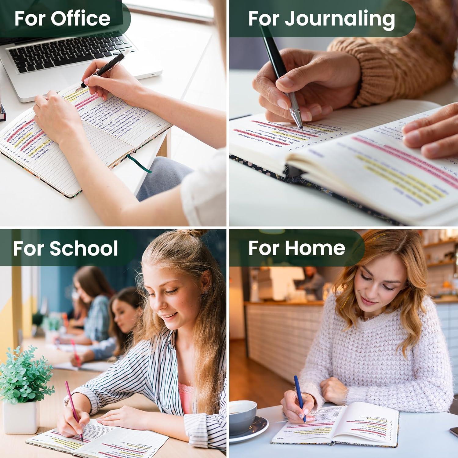 image:imageTaja Lined Journal Notebook for Women amp Men Hardcover Leather Journal for writing A5 College Ruled Notebook for Work amp Note Taking Perfect for Office School Home Supplies 160 Pages GardenCButterfly