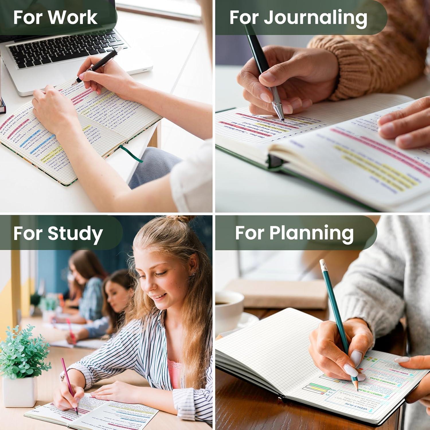 image:imageTaja Lined Journal Notebook for Women amp Men Hardcover Leather Journal for writing A5 College Ruled Notebook for Work amp Note Taking Perfect for Office School Home Supplies 160 Pages GardenWDark Green