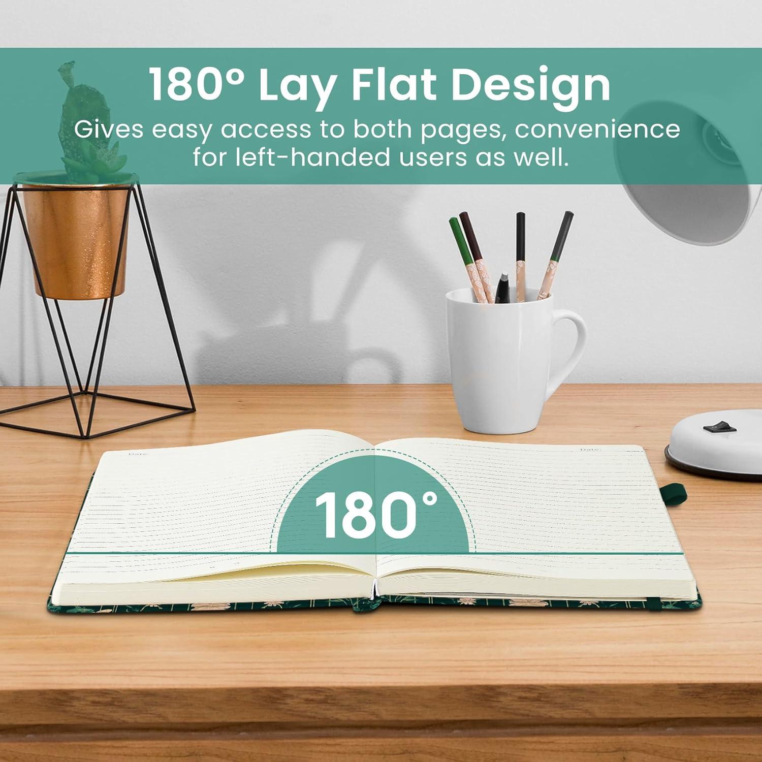 image:imageTaja Lined Journal Notebook for Women amp Men Hardcover Leather Journal for writing A5 College Ruled Notebook for Work amp Note Taking Perfect for Office School Home Supplies 160 Pages GardenJBotanical Waltz