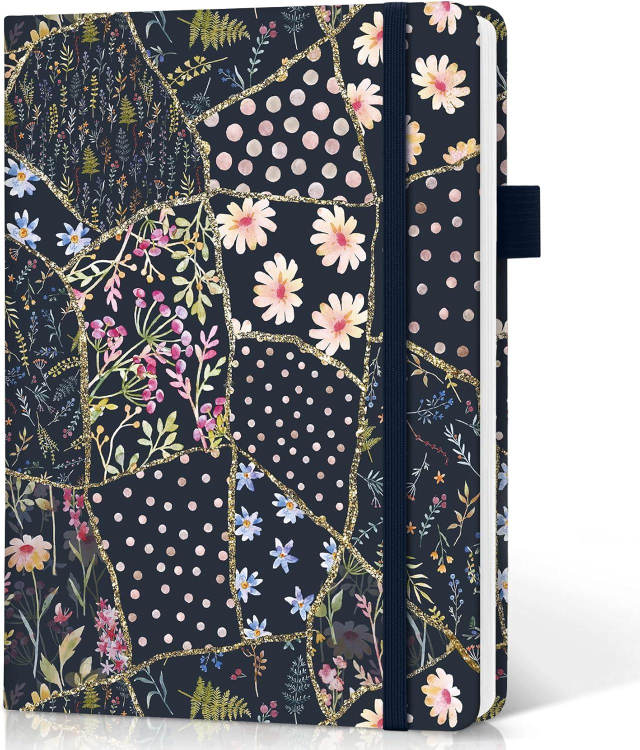 image:imageTaja Lined Journal Notebook for Women amp Men Hardcover Leather Journal for writing A5 College Ruled Notebook for Work amp Note Taking Perfect for Office School Home Supplies 160 Pages GardenEPatchwork Floral