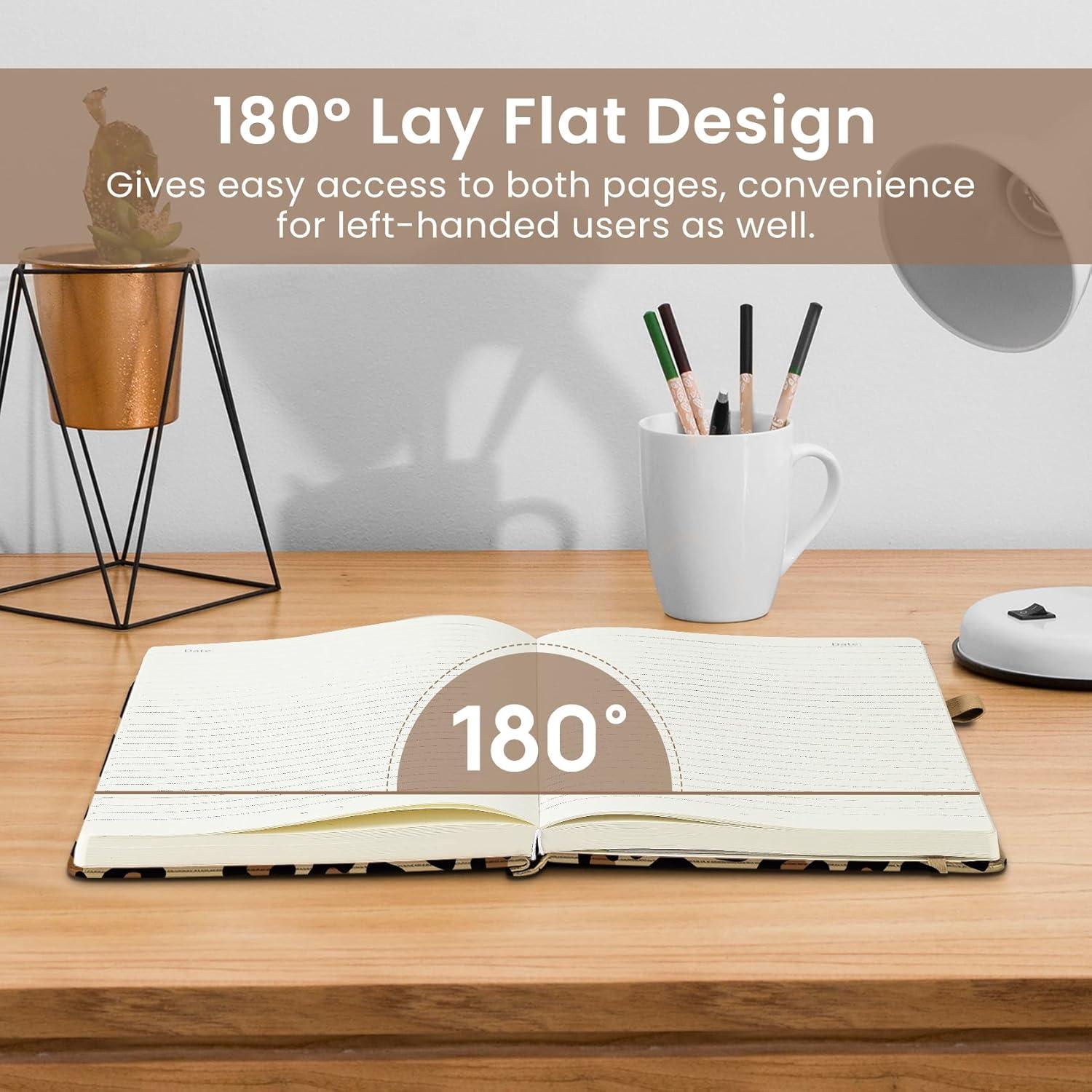 image:imageTaja Lined Journal Notebook for Women amp Men Hardcover Leather Journal for writing A5 College Ruled Notebook for Work amp Note Taking Perfect for Office School Home Supplies 160 Pages GardenRLeopard