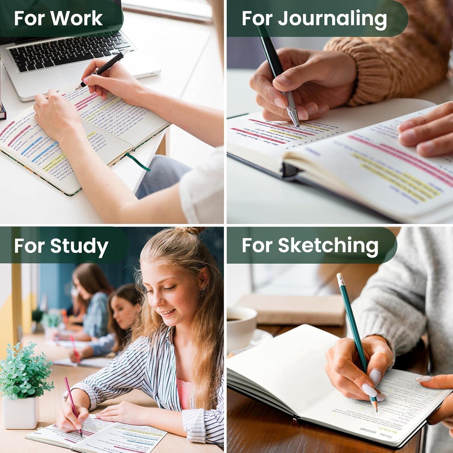 image:imageTaja Lined Journal Notebook for Women amp Men Hardcover Leather Journal for writing A5 College Ruled Notebook for Work amp Note Taking Perfect for Office School Home Supplies 160 Pages GardenCButterfly