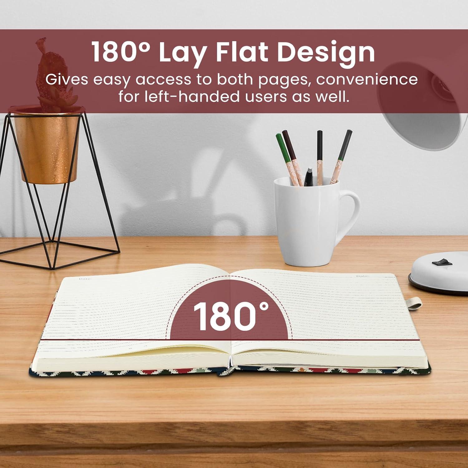 image:imageTaja Lined Journal Notebook for Women amp Men Hardcover Leather Journal for writing A5 College Ruled Notebook for Work amp Note Taking Perfect for Office School Home Supplies 160 Pages GardenKRetro Argyle