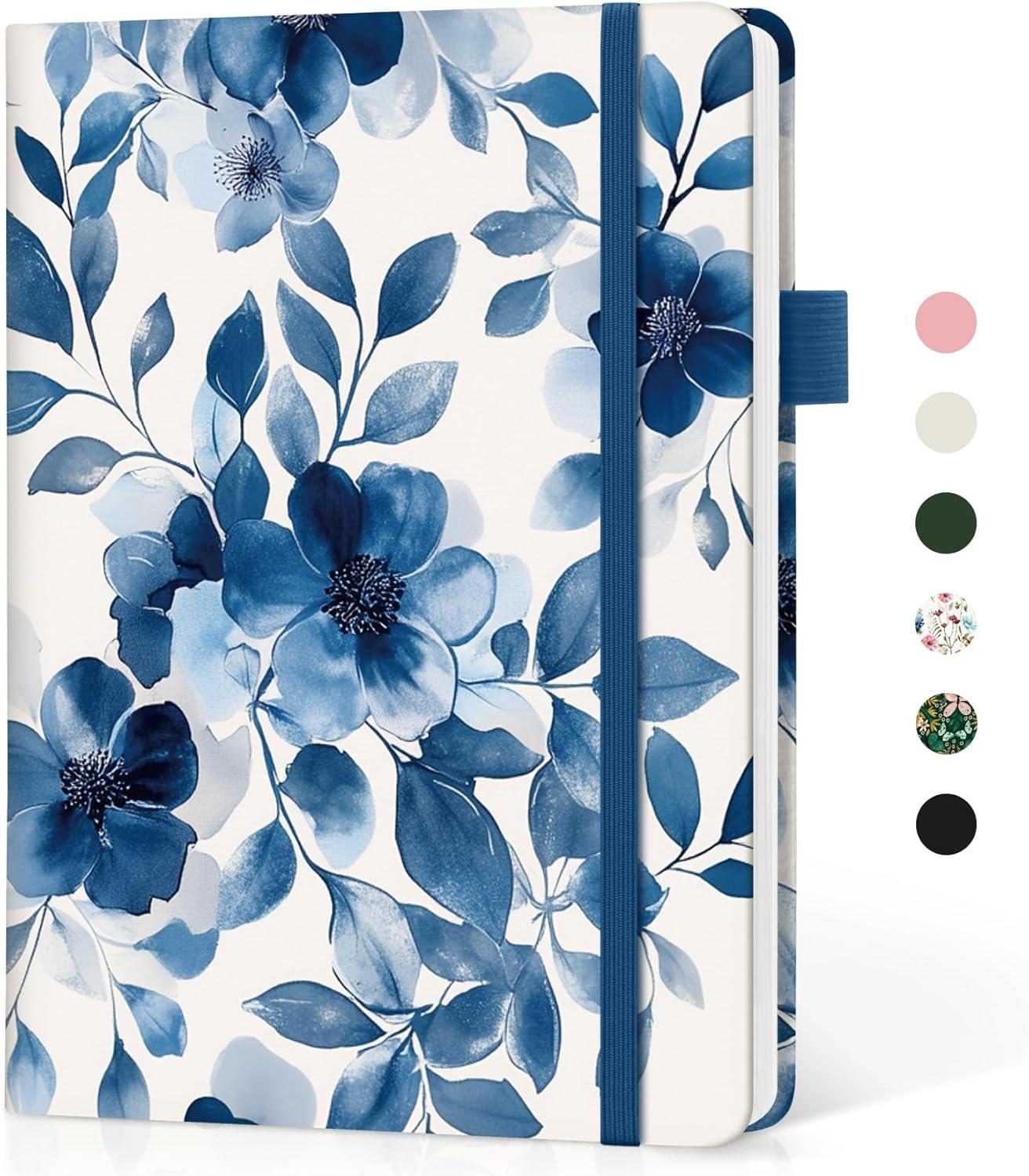 image:imageTaja Lined Journal Notebook for Women amp Men Hardcover Leather Journal for writing A5 College Ruled Notebook for Work amp Note Taking Perfect for Office School Home Supplies 160 Pages GardenMWatercolor Petal