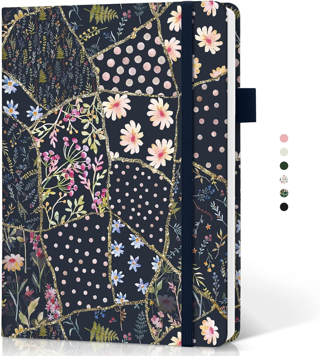 image:imageTaja Lined Journal Notebook for Women amp Men Hardcover Leather Journal for writing A5 College Ruled Notebook for Work amp Note Taking Perfect for Office School Home Supplies 160 Pages GardenEPatchwork Floral