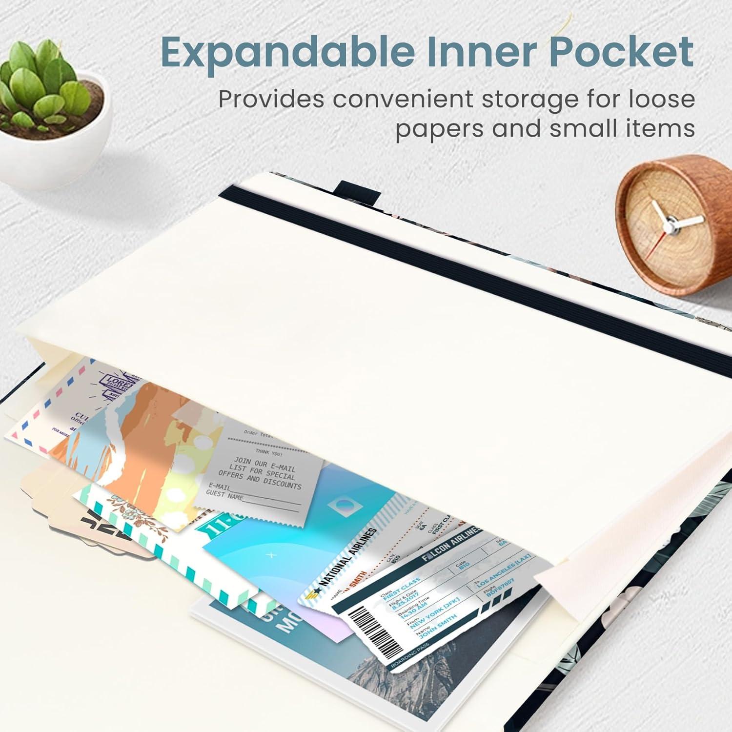 image:imageTaja Lined Journal Notebook for Women amp Men Hardcover Leather Journal for writing A5 College Ruled Notebook for Work amp Note Taking Perfect for Office School Home Supplies 160 Pages GardenHTwilight Serenade