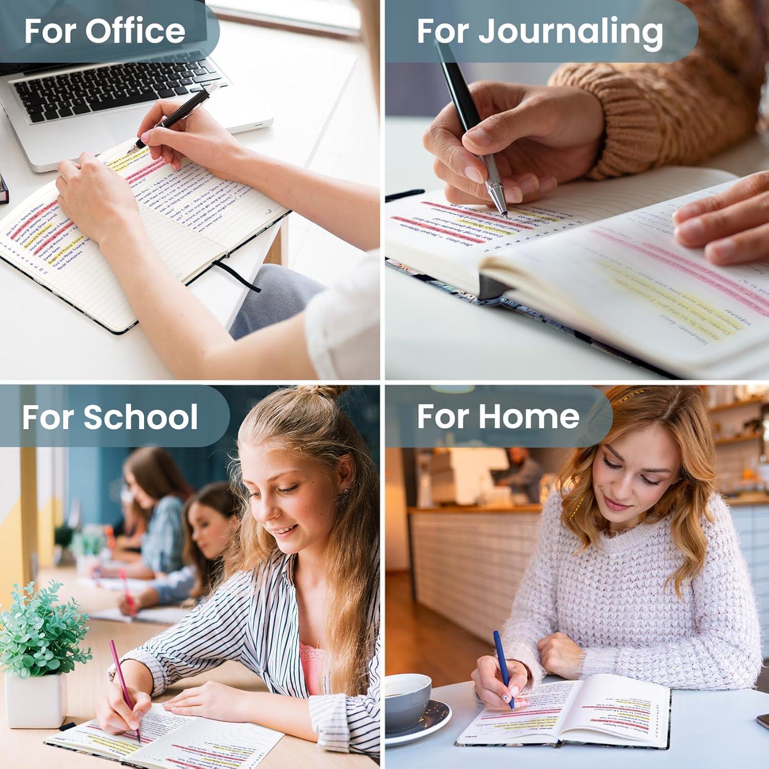image:imageTaja Lined Journal Notebook for Women amp Men Hardcover Leather Journal for writing A5 College Ruled Notebook for Work amp Note Taking Perfect for Office School Home Supplies 160 Pages GardenHTwilight Serenade