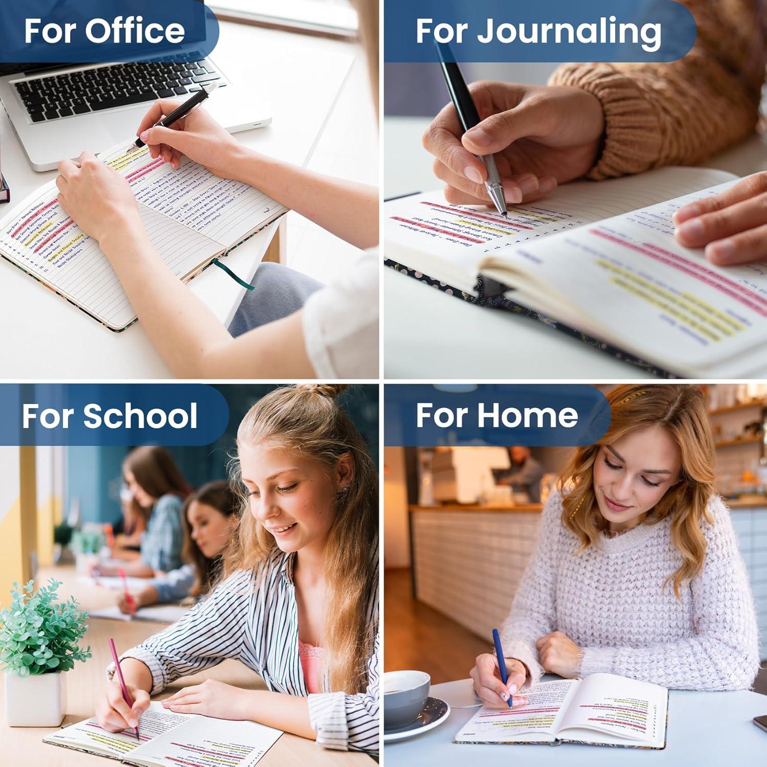 image:imageTaja Lined Journal Notebook for Women amp Men Hardcover Leather Journal for writing A5 College Ruled Notebook for Work amp Note Taking Perfect for Office School Home Supplies 160 Pages GardenMWatercolor Petal