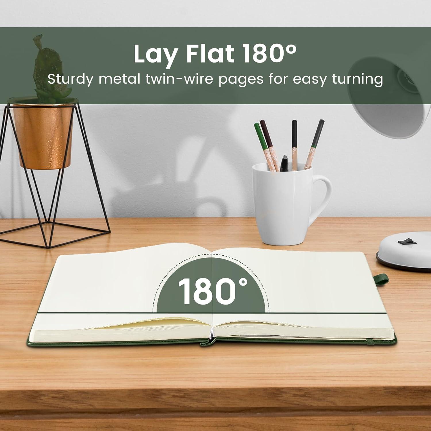 image:imageTaja Lined Journal Notebook for Women amp Men Hardcover Leather Journal for writing A5 College Ruled Notebook for Work amp Note Taking Perfect for Office School Home Supplies 160 Pages GardenWDark Green