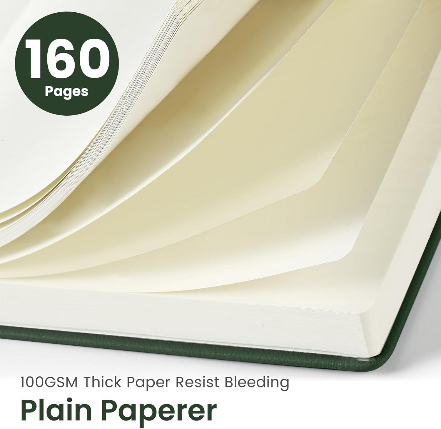 image:imageTaja Lined Journal Notebook for Women amp Men Hardcover Leather Journal for writing A5 College Ruled Notebook for Work amp Note Taking Perfect for Office School Home Supplies 160 Pages GardenWDark Green