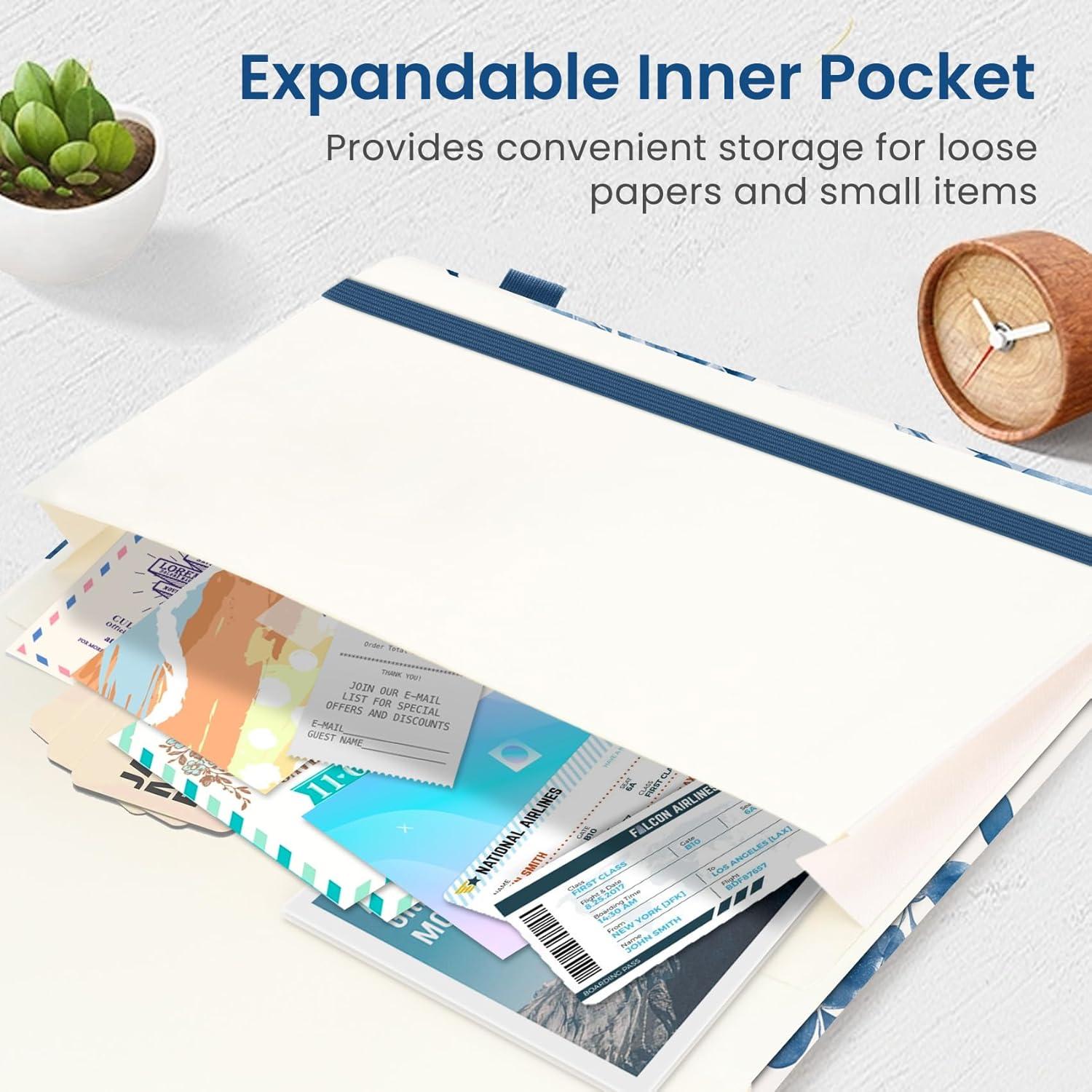 image:imageTaja Lined Journal Notebook for Women amp Men Hardcover Leather Journal for writing A5 College Ruled Notebook for Work amp Note Taking Perfect for Office School Home Supplies 160 Pages GardenJWatercolor Petal