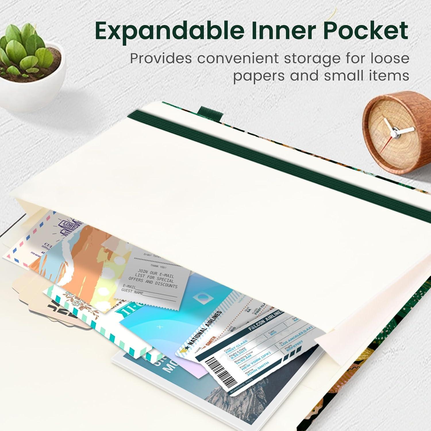 image:imageTaja Lined Journal Notebook for Women amp Men Hardcover Leather Journal for writing A5 College Ruled Notebook for Work amp Note Taking Perfect for Office School Home Supplies 160 Pages GardenCButterfly