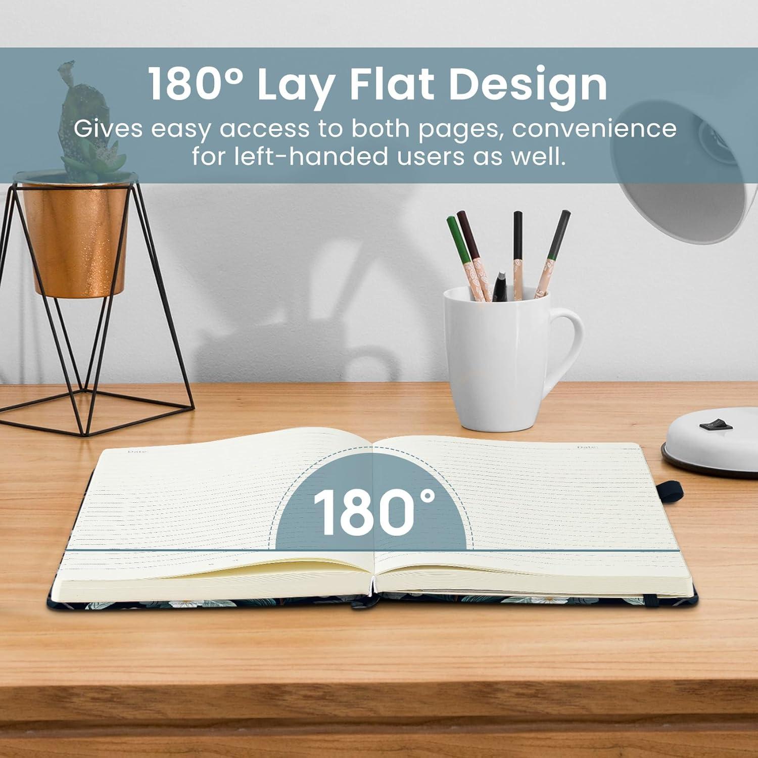 image:imageTaja Lined Journal Notebook for Women amp Men Hardcover Leather Journal for writing A5 College Ruled Notebook for Work amp Note Taking Perfect for Office School Home Supplies 160 Pages GardenHTwilight Serenade