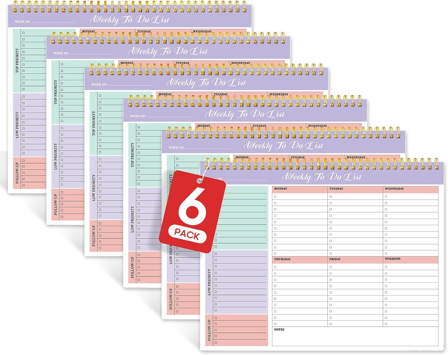 image:imageTaja Weekly To Do List Notepad with 52 Undated Sheets8511 Weekly Desk Planner for Women amp Man Work and Home 1 Pack Violet DreamaViolet Dream
