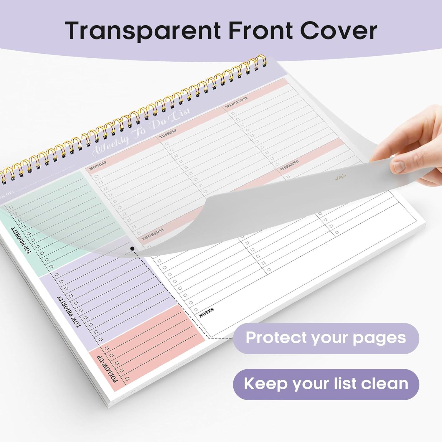 image:imageTaja Weekly To Do List Notepad with 52 Undated Sheets8511 Weekly Desk Planner for Women amp Man Work and Home 1 Pack Violet DreamaViolet Dream