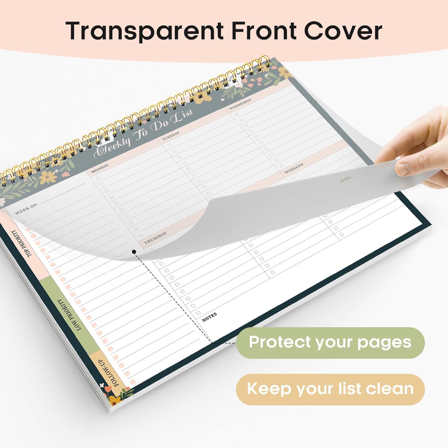 image:imageTaja Weekly To Do List Notepad with 52 Undated Sheets8511 Weekly Desk Planner for Women amp Man Work and Home 1 Pack Violet DreamfRustic Floral