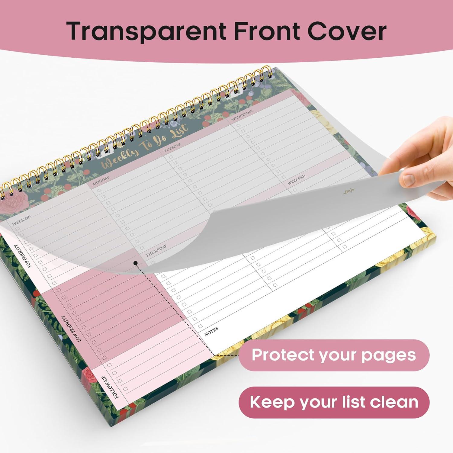 image:imageTaja Weekly To Do List Notepad with 52 Undated Sheets8511 Weekly Desk Planner for Women amp Man Work and Home 1 Pack Violet DreamjBerry Floral