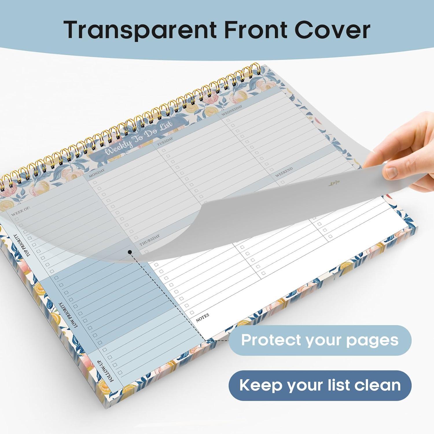 image:imageTaja Weekly To Do List Notepad with 52 Undated Sheets8511 Weekly Desk Planner for Women amp Man Work and Home 1 Pack Violet DreamlCitrus Grove