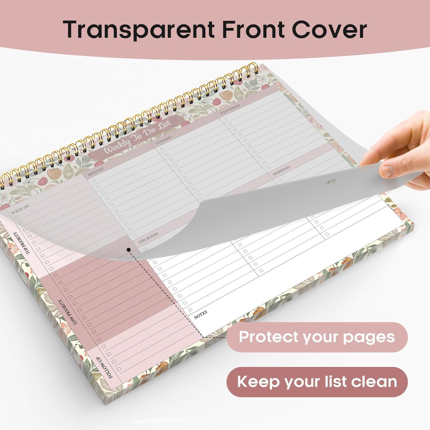 image:imageTaja Weekly To Do List Notepad with 52 Undated Sheets8511 Weekly Desk Planner for Women amp Man Work and Home 1 Pack Violet DreamnCherry Orchard