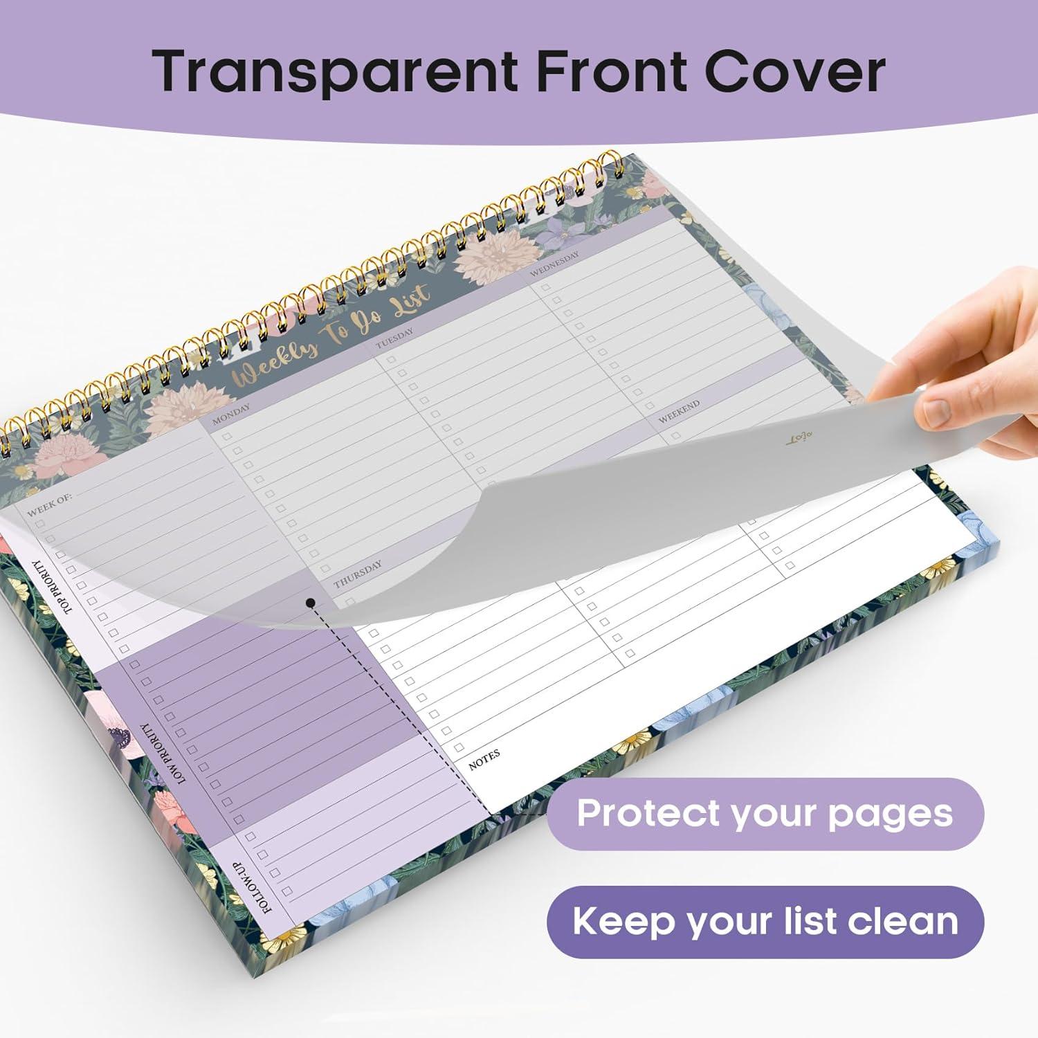 image:imageTaja Weekly To Do List Notepad with 52 Undated Sheets8511 Weekly Desk Planner for Women amp Man Work and Home 1 Pack Violet DreamtLavender Dream
