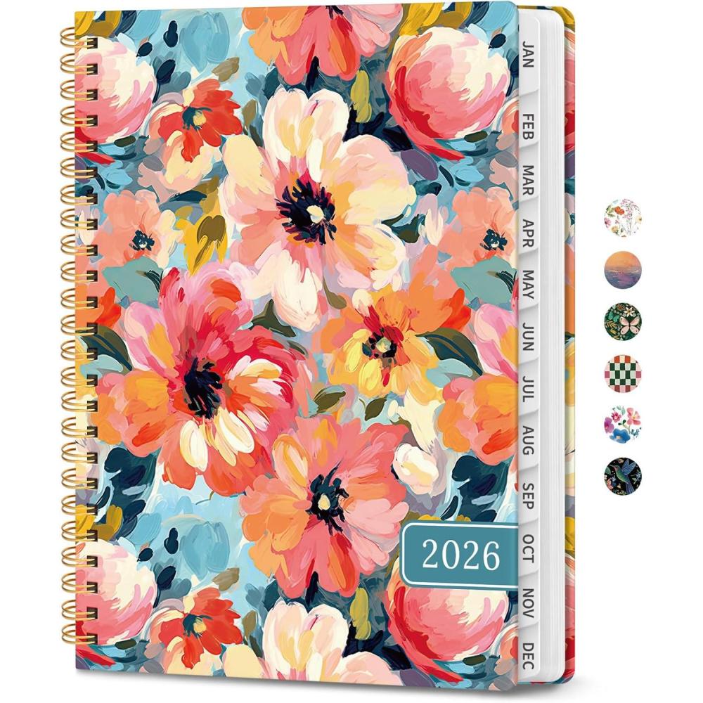 image:image2026 Planner Weekly and Monthly Calendar Planner for Women Jan 2026 Dec 2026 Hardcover Planning Agenda book with Tabs Spiral Bound Inner Pocket Perfect for School Office Supplies 63 x 85 ButterflyBPastel Garden
