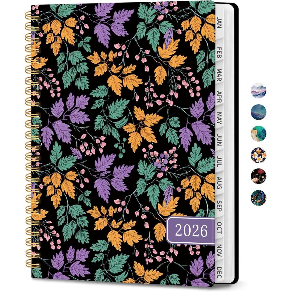 image:image2026 Planner Weekly and Monthly Calendar Planner for Women Jan 2026 Dec 2026 Hardcover Planning Agenda book with Tabs Spiral Bound Inner Pocket Perfect for School Office Supplies 63 x 85 ButterflyBFall Harmony