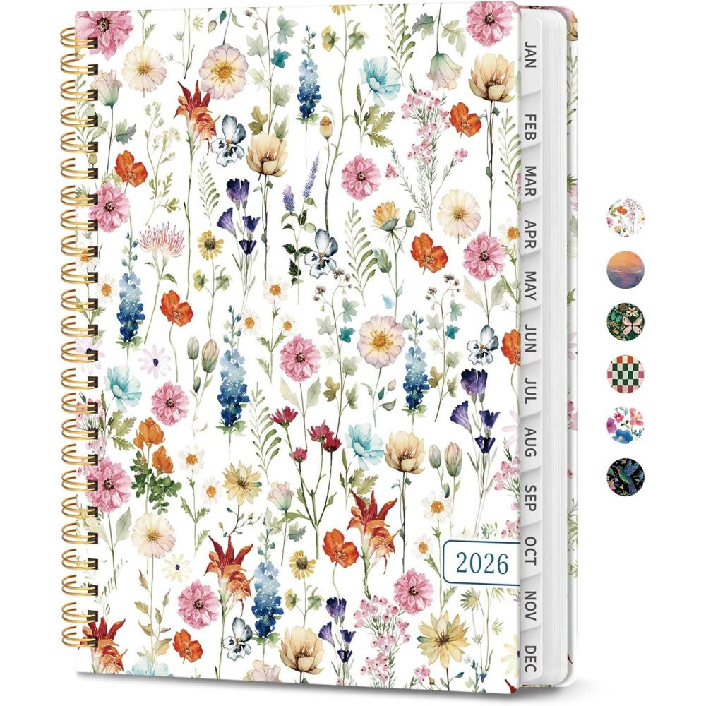image:image2026 Planner Weekly and Monthly Calendar Planner for Women Jan 2026 Dec 2026 Hardcover Planning Agenda book with Tabs Spiral Bound Inner Pocket Perfect for School Office Supplies 63 x 85 ButterflyAWildflower