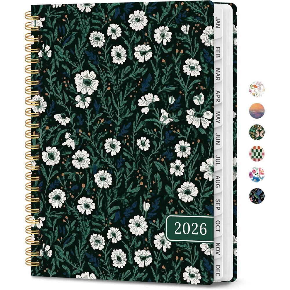 image:image2026 Planner Weekly and Monthly Calendar Planner for Women Jan 2026 Dec 2026 Hardcover Planning Agenda book with Tabs Spiral Bound Inner Pocket Perfect for School Office Supplies 63 x 85 ButterflyFLight Floral