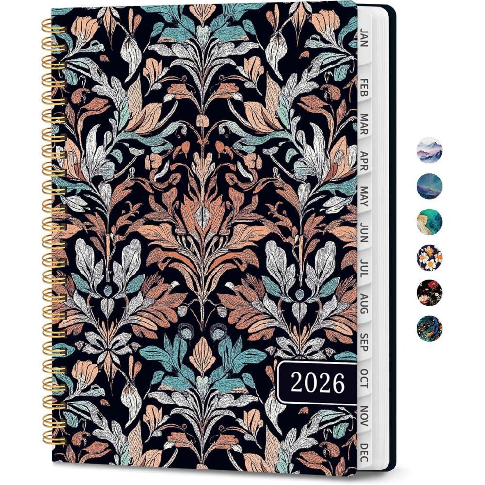 image:image2026 Planner Weekly and Monthly Calendar Planner for Women Jan 2026 Dec 2026 Hardcover Planning Agenda book with Tabs Spiral Bound Inner Pocket Perfect for School Office Supplies 63 x 85 ButterflyCVerdant Leaf