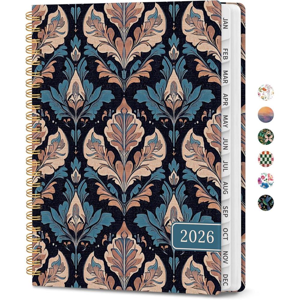 image:image2026 Planner Weekly and Monthly Calendar Planner for Women Jan 2026 Dec 2026 Hardcover Planning Agenda book with Tabs Spiral Bound Inner Pocket Perfect for School Office Supplies 63 x 85 ButterflyCRegal Petals