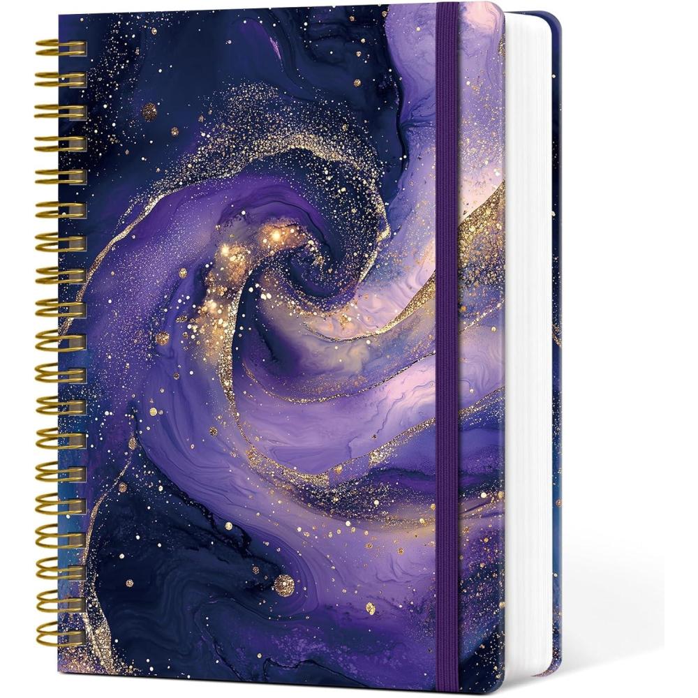 image:imageLined Spiral Notebook Journal for Work 300 Pages Thick B5 71x10 College Ruled Journal for Women amp Writing Hardcover Notebook for Note Taking Perfect for Office Home School Midnight BloomUCosmic Amethyst