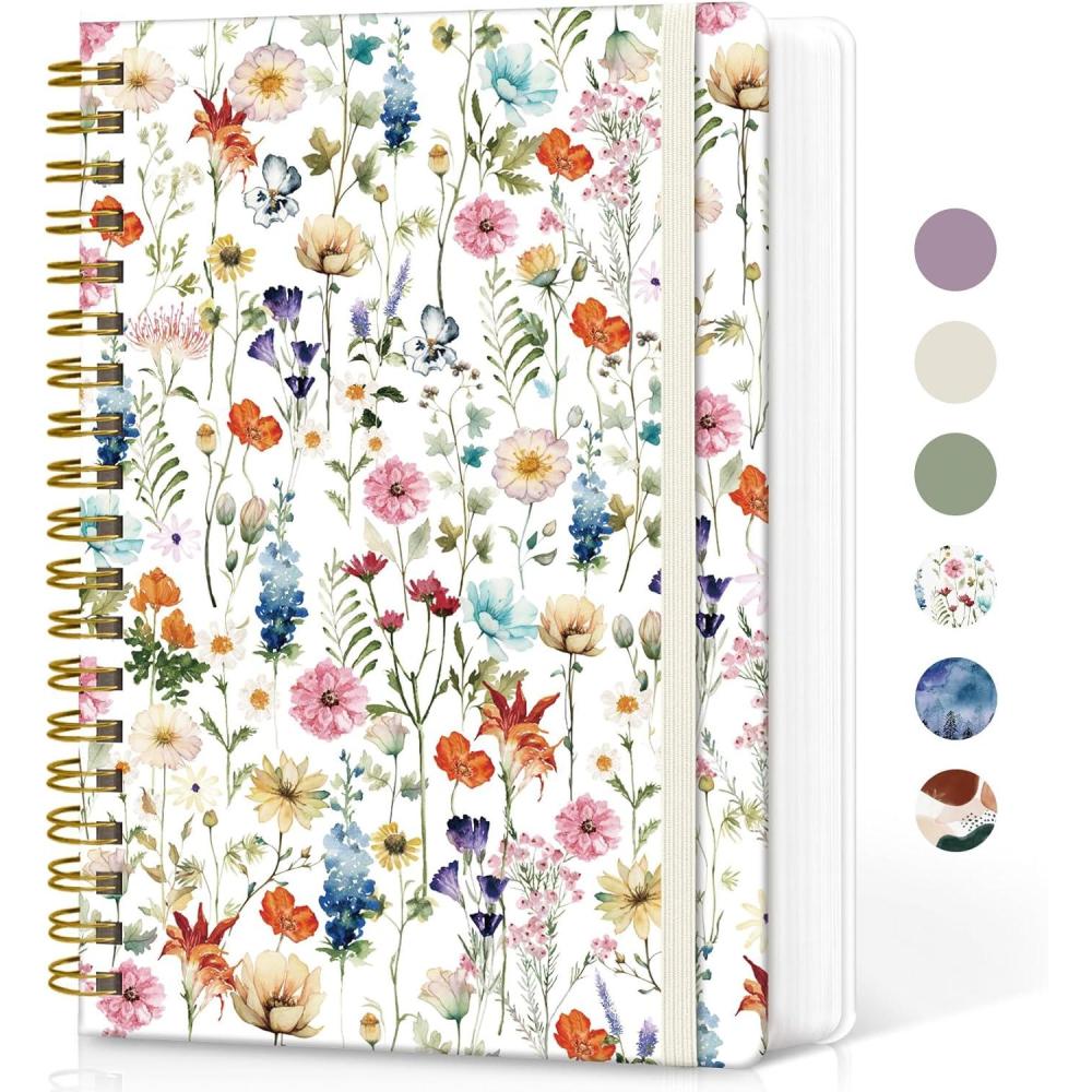 image:imageLined Spiral Notebook Journal for Work 300 Pages Thick B5 71x10 College Ruled Journal for Women amp Writing Hardcover Notebook for Note Taking Perfect for Office Home School Midnight BloomDFloral