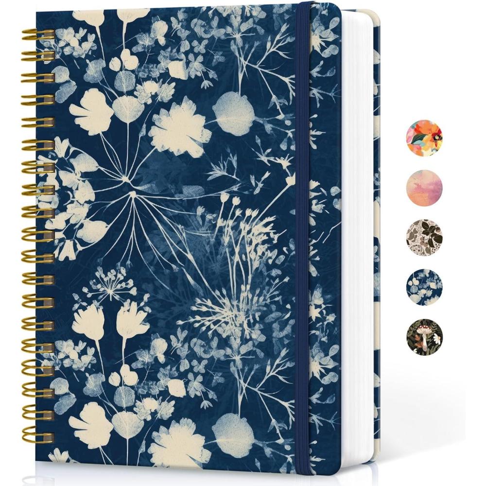 image:imageLined Spiral Notebook Journal for Work 300 Pages Thick B5 71x10 College Ruled Journal for Women amp Writing Hardcover Notebook for Note Taking Perfect for Office Home School Midnight BloomHRustic Bloom