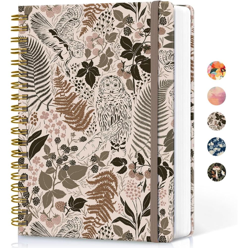 image:imageLined Spiral Notebook Journal for Work 300 Pages Thick B5 71x10 College Ruled Journal for Women amp Writing Hardcover Notebook for Note Taking Perfect for Office Home School Midnight BloomNMagical Forest