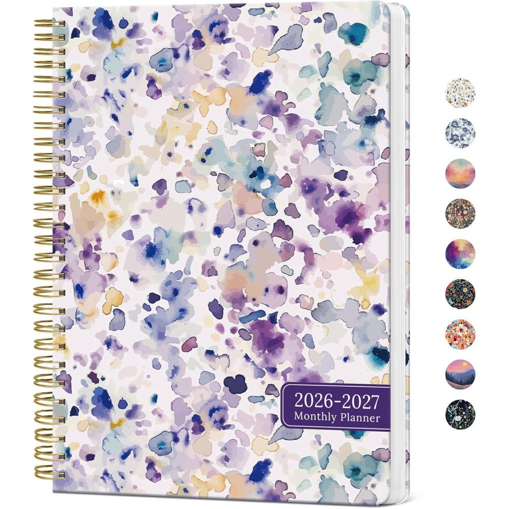 image:imageMonthly Planner 20262027 Aesthetic 2 Year Months Planner Calendar 24Months from January 2026 December 2027 2627 Monthly Calendar Planner Perfect for School Office Home 7 x 10 Midnight BloomYPurple Blocks