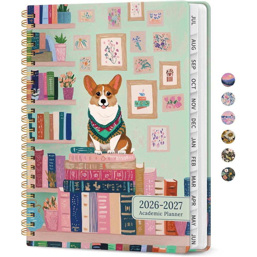 image:imagePlanner 20262027 Academic Monthly Weekly Spiral Calendar July 2026 June 2027 Hardcover Agenda Notebook with Tabs 85 x 11 Perfect for Students Teachers School amp Daily Planning Twilight BloomNShelf Stories