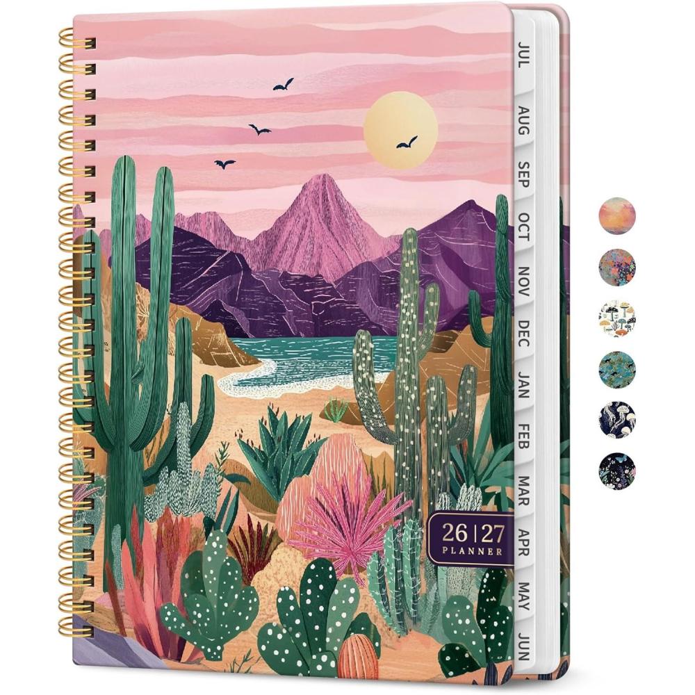 image:imagePlanner 20262027 Academic Year Weekly and Monthly Calender Planner from Jul 2026 Jun 2027 Spiral Bound School Planning Book Perfect for Teacher Student Women amp Men A5 63 x 85 HerbsZSunset Arroyo