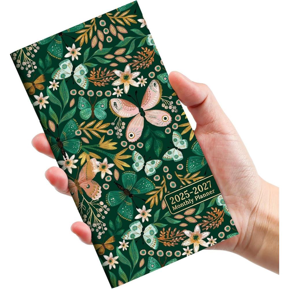image:imagePocket Calendar 20262027 for Purse Two Year Monthly Planner Pocket Size Jan 2026 to Dec 2027 Monthly Planner Small Size 65 x 35 WildflowersButterfly