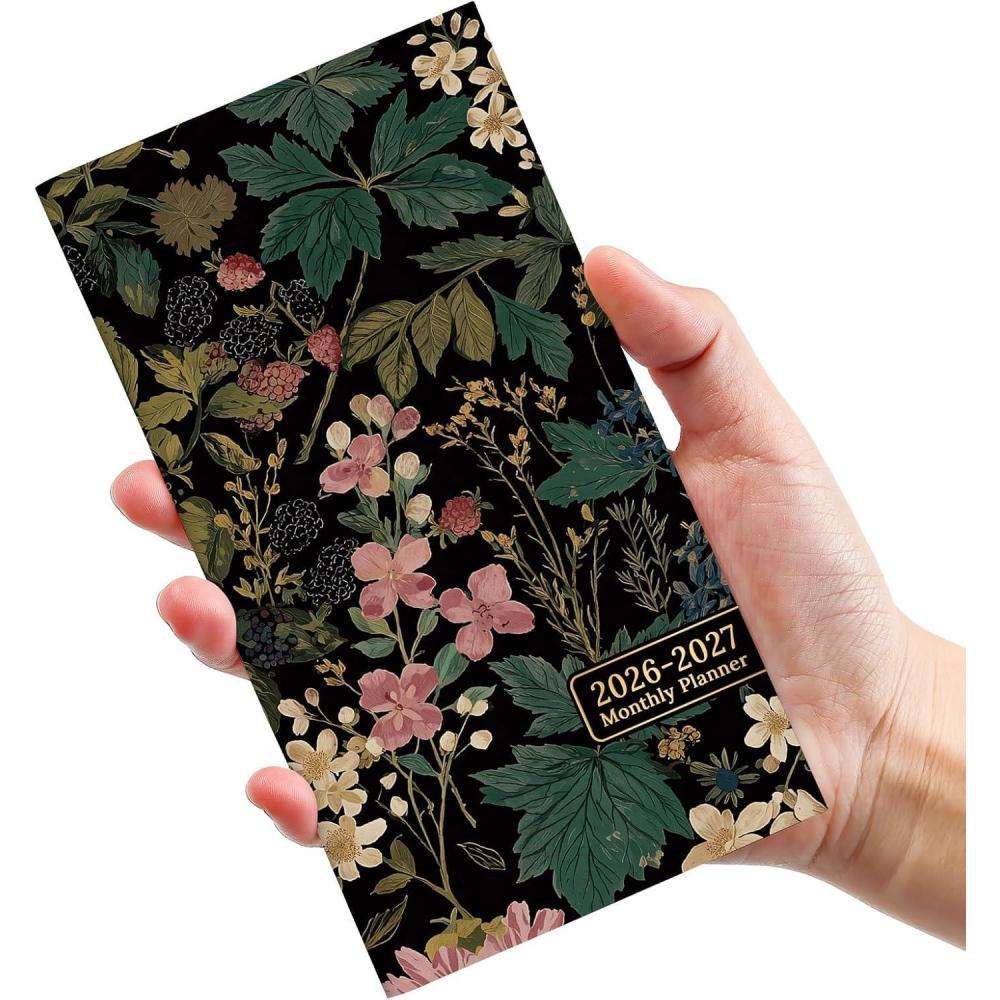 image:imagePocket Calendar 20262027 for Purse Two Year Monthly Planner Pocket Size Jan 2026 to Dec 2027 Monthly Planner Small Size 65 x 35 WildflowersForest Botanica
