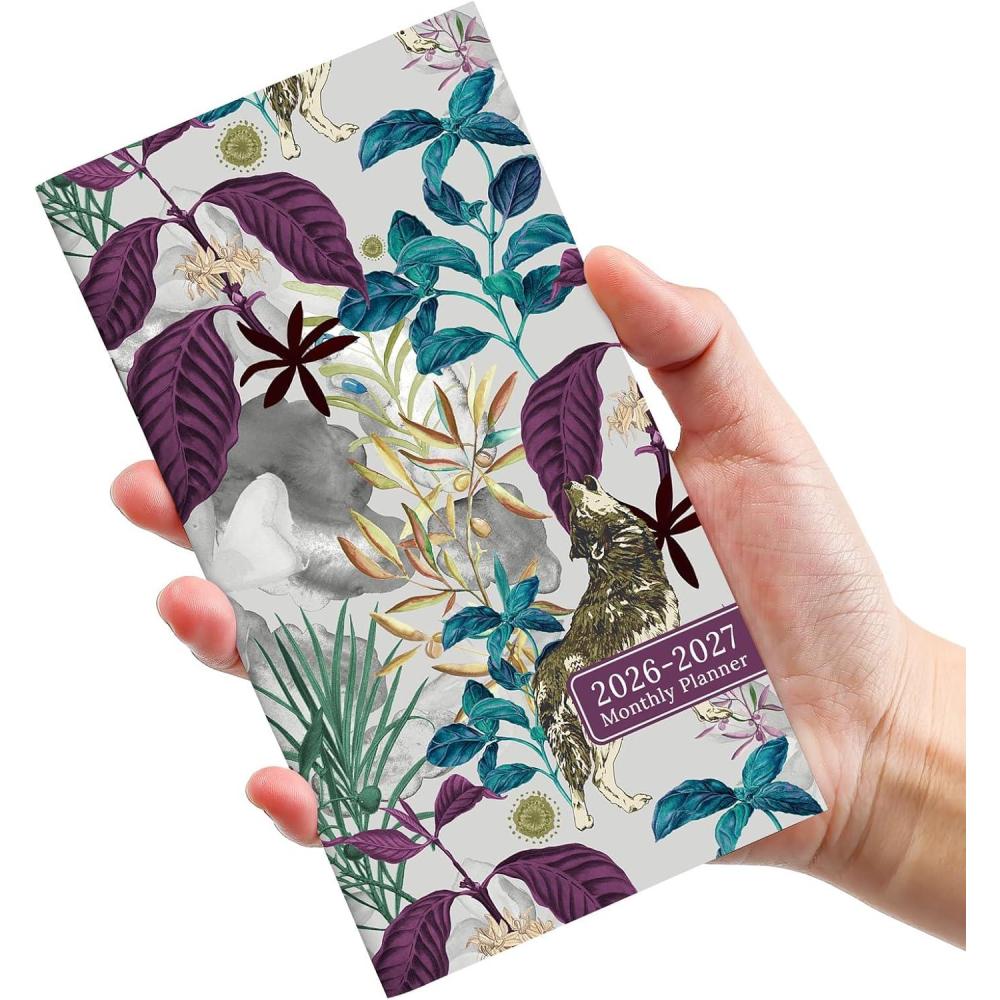 image:imagePocket Calendar 20262027 for Purse Two Year Monthly Planner Pocket Size Jan 2026 to Dec 2027 Monthly Planner Small Size 65 x 35 WildflowersJungle
