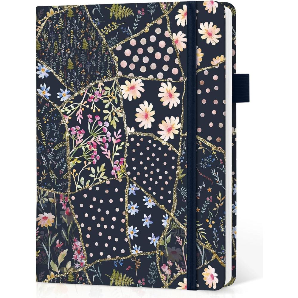 image:imageTaja Lined Journal Notebook for Women amp Men Hardcover Leather Journal for writing A5 College Ruled Notebook for Work amp Note Taking Perfect for Office School Home Supplies 160 Pages GardenEPatchwork Floral