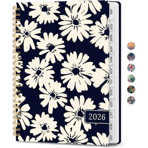 image:image2026 Planner Weekly and Monthly Calendar Planner for Women Jan 2026  Dec 2026 Hardcover Planning Agenda book with Tabs Spiral Bound Inner Pocket Perfect for School Office Supplies 63 x 85  ButterflyOSimple Daisy