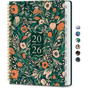 image:image2026 Planner Weekly and Monthly Calendar Planner for Women Jan 2026  Dec 2026 Hardcover Planning Agenda book with Tabs Spiral Bound Inner Pocket Perfect for School Office Supplies 63 x 85  ButterflyCVerdant Bloom