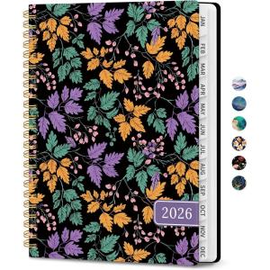 image:image2026 Planner Weekly and Monthly Calendar Planner for Women Jan 2026  Dec 2026 Hardcover Planning Agenda book with Tabs Spiral Bound Inner Pocket Perfect for School Office Supplies 63 x 85  ButterflyBFall Harmony