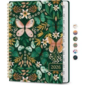 image:image2026 Planner Weekly and Monthly Calendar Planner for Women Jan 2026  Dec 2026 Hardcover Planning Agenda book with Tabs Spiral Bound Inner Pocket Perfect for School Office Supplies 63 x 85  ButterflyAButterfly
