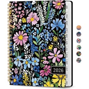 image:image2026 Planner Weekly and Monthly Calendar Planner for Women Jan 2026  Dec 2026 Hardcover Planning Agenda book with Tabs Spiral Bound Inner Pocket Perfect for School Office Supplies 63 x 85  ButterflyCPainted Garden