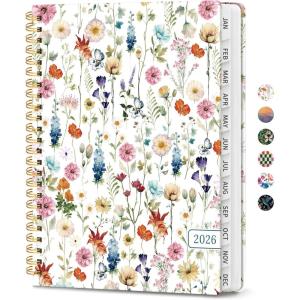 image:image2026 Planner Weekly and Monthly Calendar Planner for Women Jan 2026  Dec 2026 Hardcover Planning Agenda book with Tabs Spiral Bound Inner Pocket Perfect for School Office Supplies 63 x 85  ButterflyAWildflower