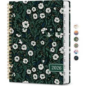 image:image2026 Planner Weekly and Monthly Calendar Planner for Women Jan 2026  Dec 2026 Hardcover Planning Agenda book with Tabs Spiral Bound Inner Pocket Perfect for School Office Supplies 63 x 85  ButterflyFLight Floral