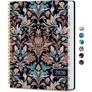 image:image2026 Planner Weekly and Monthly Calendar Planner for Women Jan 2026  Dec 2026 Hardcover Planning Agenda book with Tabs Spiral Bound Inner Pocket Perfect for School Office Supplies 63 x 85  ButterflyCVerdant Leaf